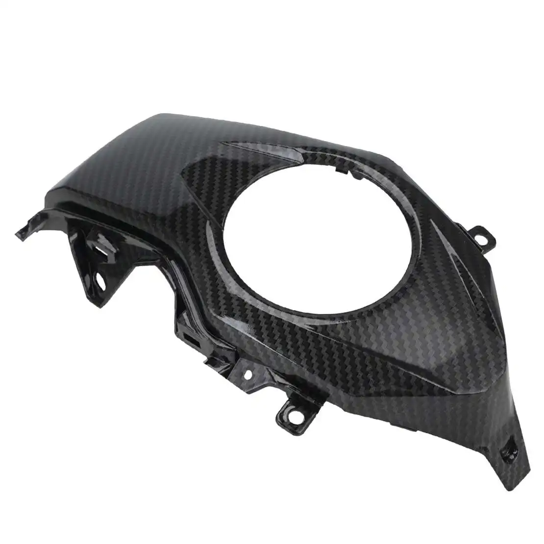 Preto textura de fibra carbono plástico tampa do tanque gás combustível capa carenagem apto para honda grom 125 msx125 2016 2017 2018 2019 2020