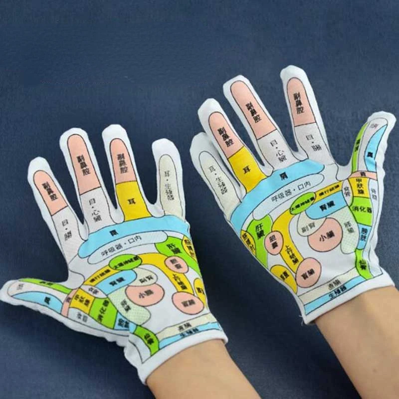 

1Pair Physiotherapy Glove Natural Hand Massage Acupressure Gloves Relieve Tired Hand Reflexology Mittens Palm Reflex