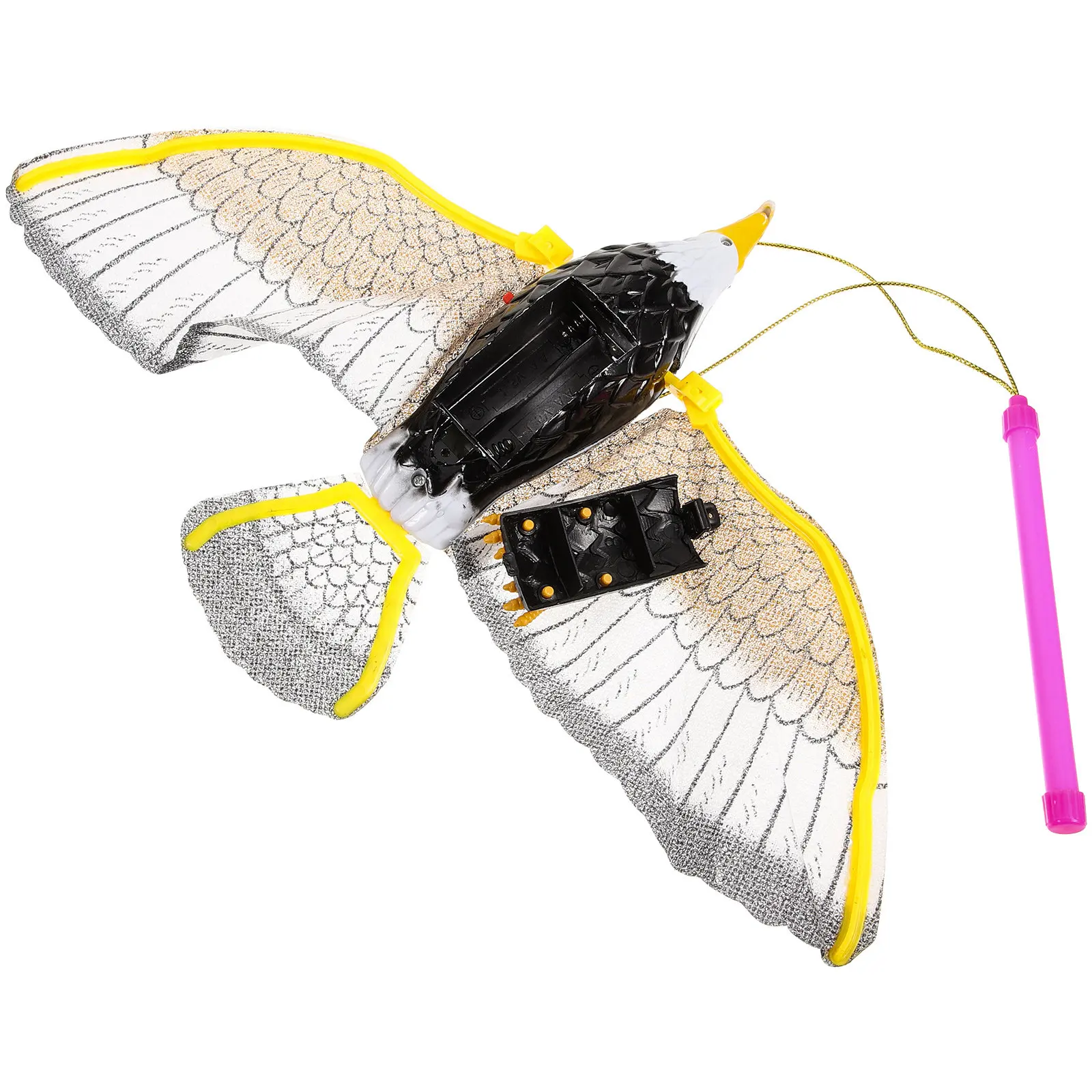 

Flying Sling Electronic Quality Safe ABS Hanging Ceiling Suspension 360 Degree Glowing Eyes Gift Electronic Eagle Toy