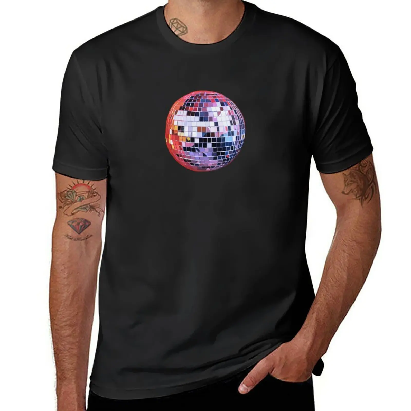 New mirror ball T-Shirt T-shirt for a boy cute tops Oversized t-shirt fitted t shirts for men