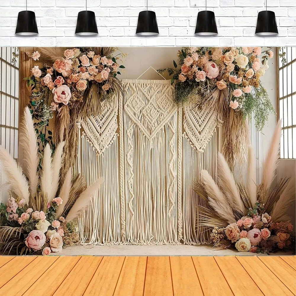 

Богемный пампасная трава, художественный фон для фотосъемки, ретро, бохо, цветы, фон для окна, комната для взрослых, день рождения, свадьба, декор для беременных