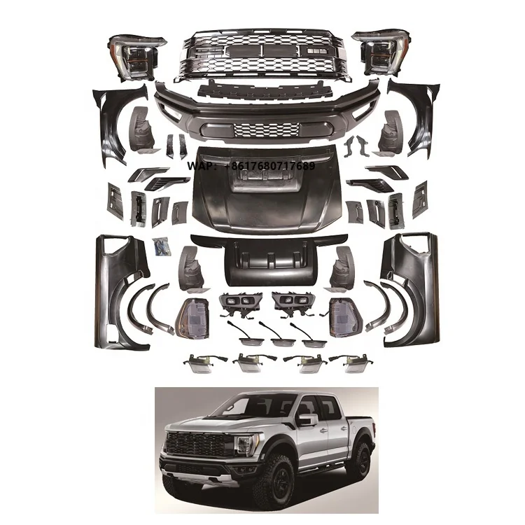 Accesorios de Auto de Alta Calidad, Kit de Carrocería para Ranger T6 T7 T8 2012-2021, Parachoques para Ranger, Mejora de Carrocería Estilo F150 Raptor