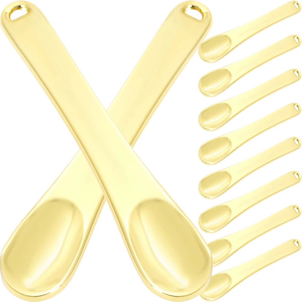 

10Pcs Cream Scoops Face Cream Spatulas Makeup Scraper Alloy Facial Mask Applicator Makeup Spatula Skincare Spatula