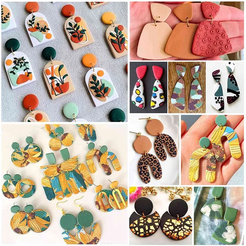 PWS 118 PCS Earring Clay Cutter Jewelry DIY Trend Earring Polymer Mold With Ear Hook Jam