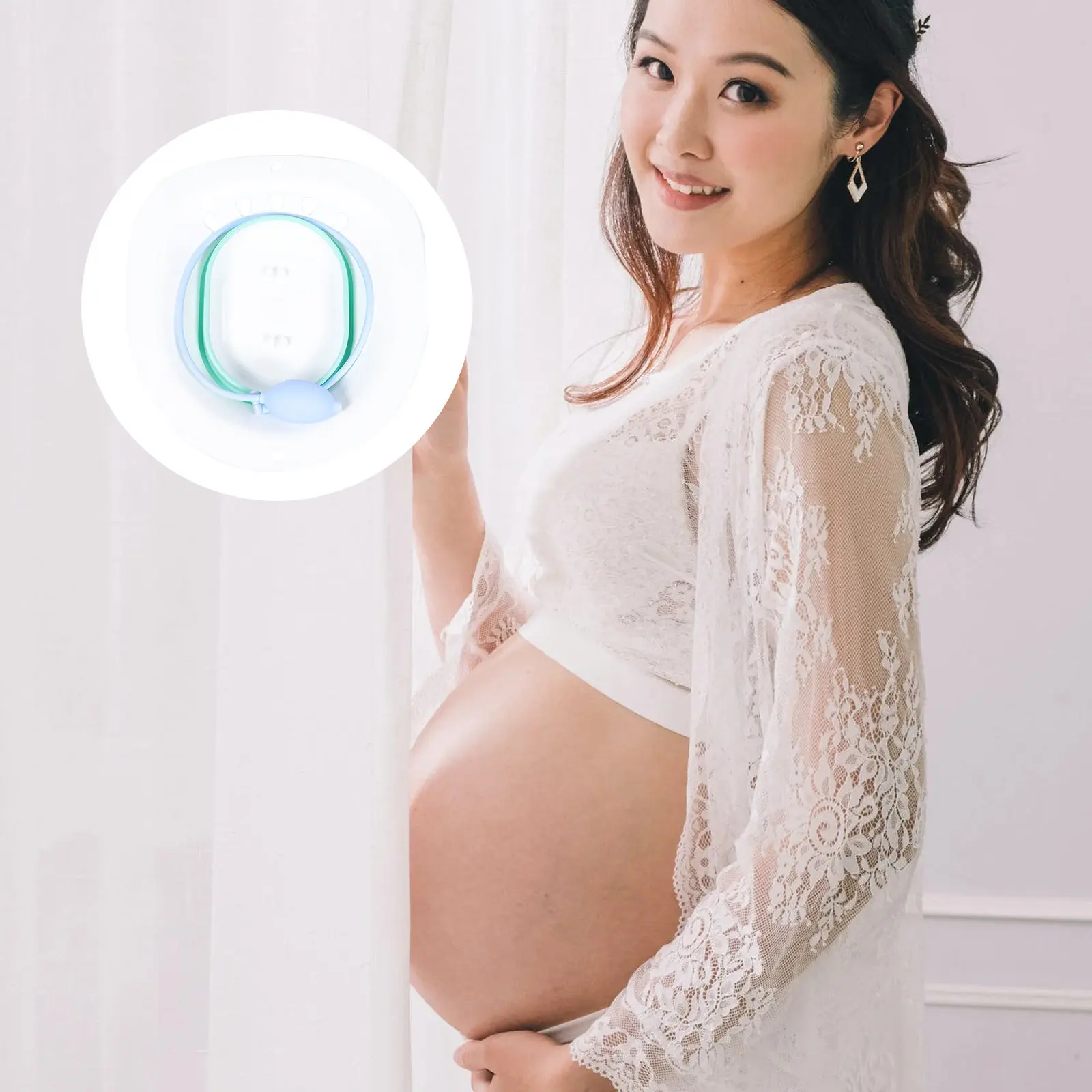 

1Set Folding Sitz Bath Portable Bidet Basin Durable Plastic Pregnant Women Postpartum Care Toilet Soaking Basin Hemorrhoid