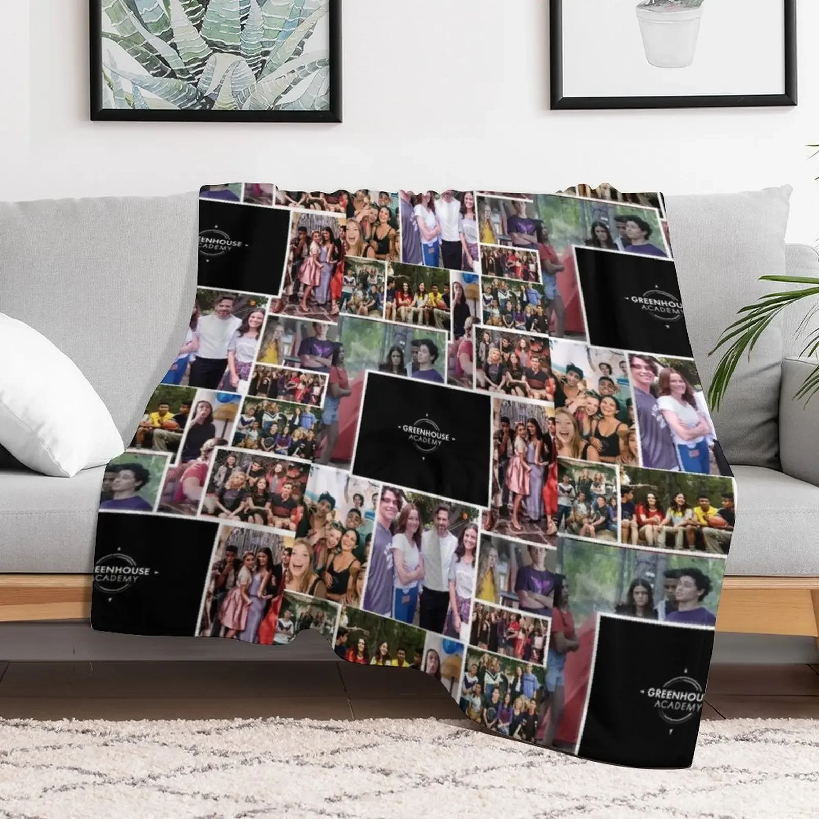 Greenhouse Academy Collage Throw Blanket Decoratives Luxury Thicken Blankets