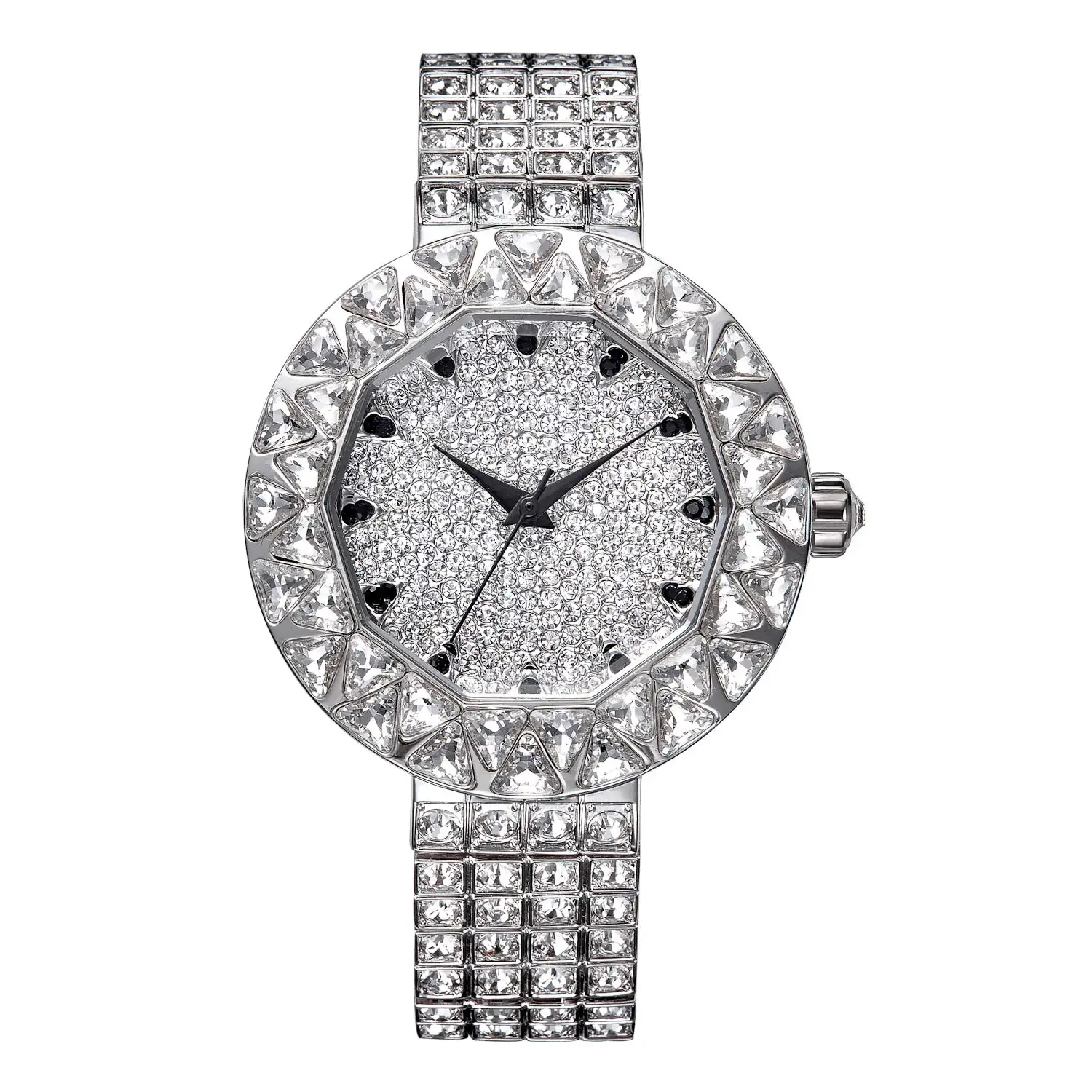 

Full Crystal Luxury Davena Lady Women's Watch Elegant Rhinestone Fashion Hours Dress Bracelet Panther Girl's Party Gift Box