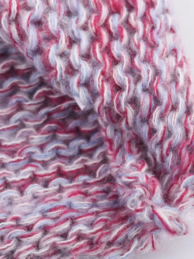 NLZGMSJ mujeres 2025 Otoño Invierno Vintage manga corta mujeres Color bloqueado suéteres de punto cálido mujer moda dulce jerseys ﻿