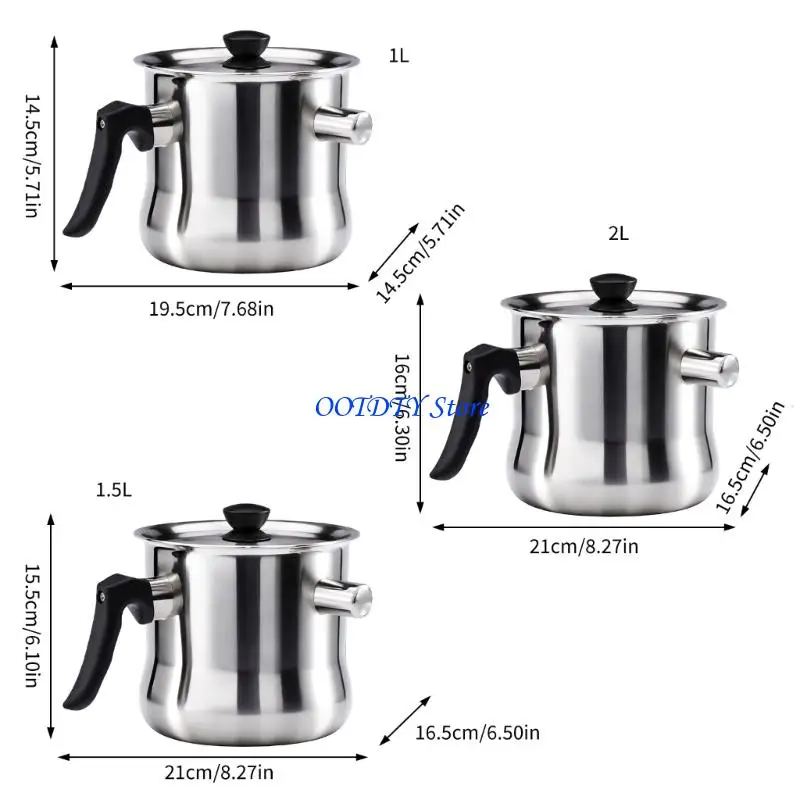 367A Professional Stainless Steel Small Milk Pot With Even Heat Distribution Saucepan
