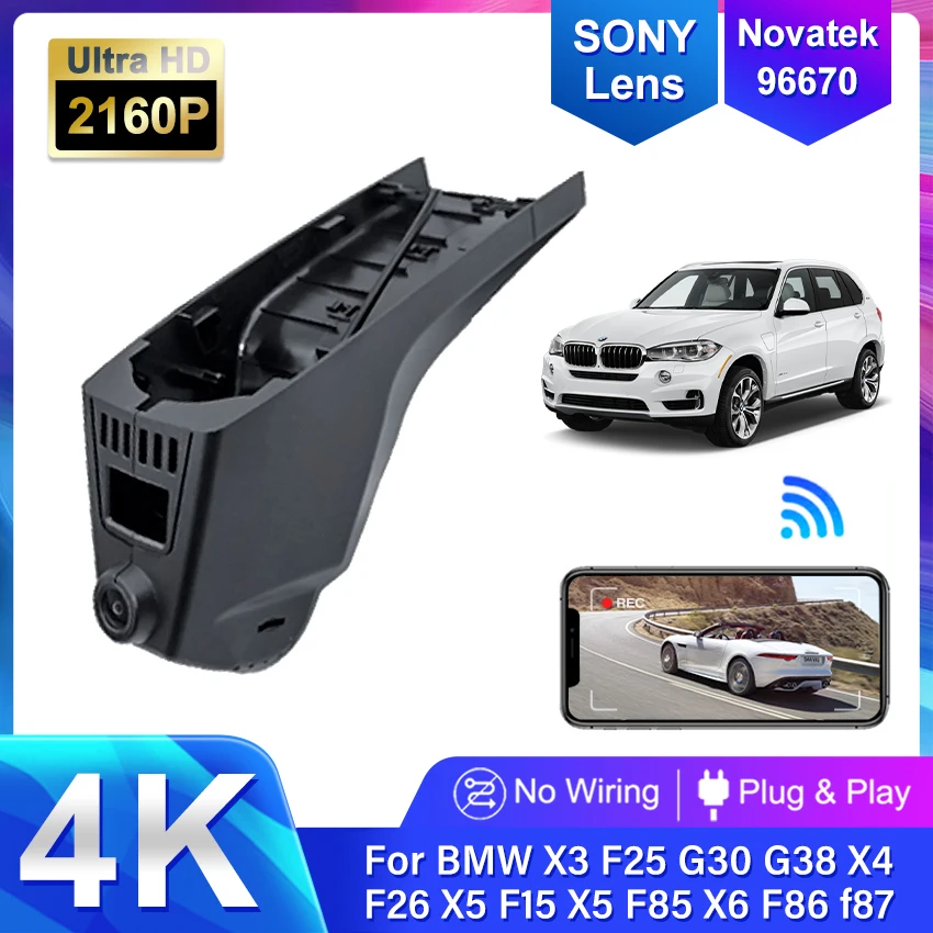 

4K 2160P Car DVR Wifi Dash Camera 12Million PX Easy Installation For BMW 1 2 3 5 7 Series X1 X2 X3 X5 X6 BMW Mini 2012-2023