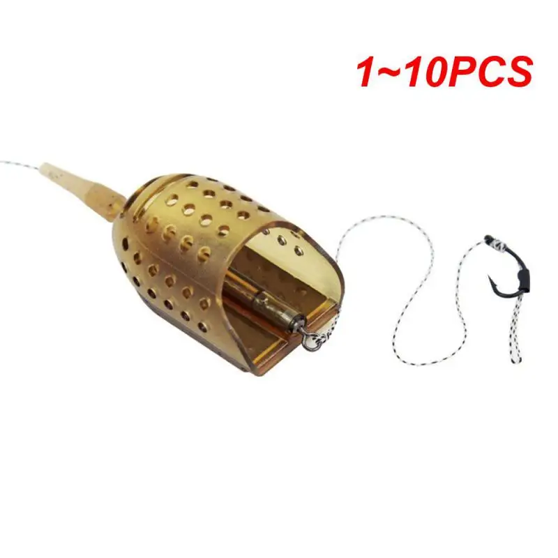 

1~10PCS 30g/40g/50g Carp Fishing Bait Lure Feeder Cage Container Feeder Bait Basket Feeder with Leader Weight Fishing Tackle