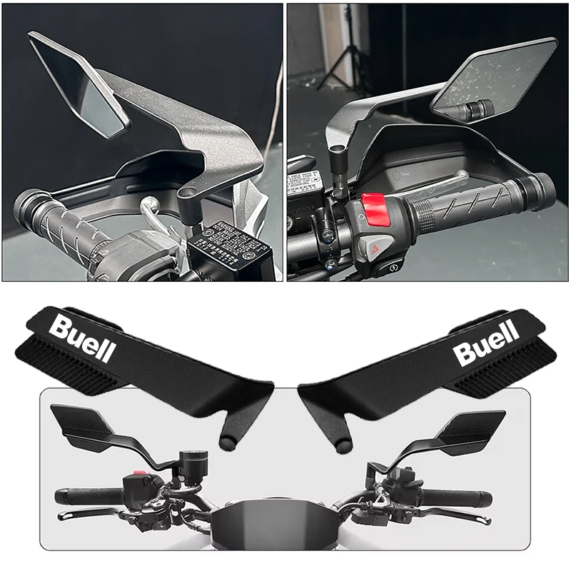 

Universal Motorcycle Mirror FixedWind Wing side Rearview Reversing mirror For Buell 1125R 1125Cr X1 Xb9r Xb9 Xb12 Xb9sx Ulysses