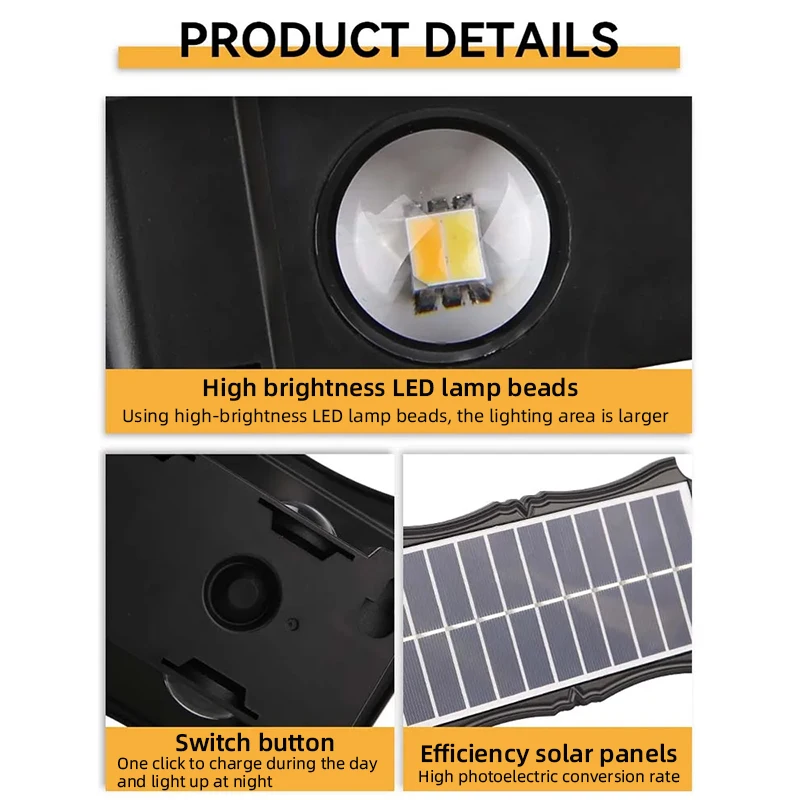 Solar Wall Lamp Outdoor solar led light IP65 Waterproof Street light Up And Down Luminous Lighting for Balcony Garden Decoration