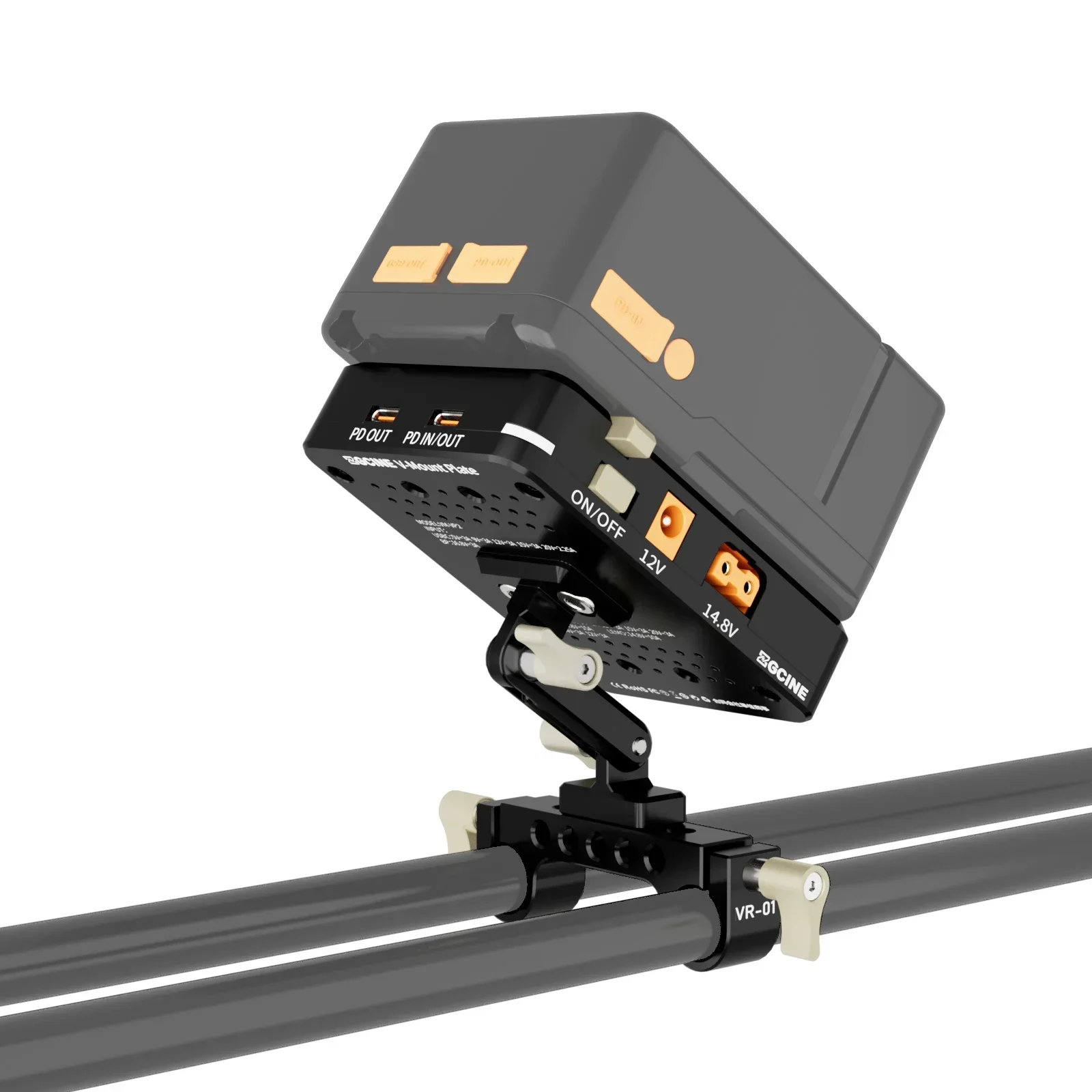 ZGCINE VP2 14.8V V Mount Plate PD With Adjustable Arm 15MM Rod Clamp Multifunction V Lock Battery Plate Adapter for DSLR Camera