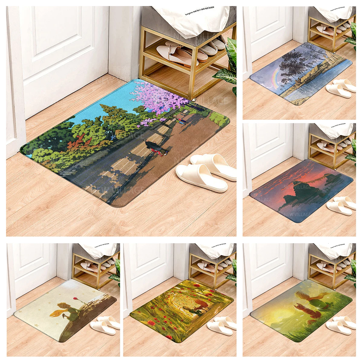 House entrance carpet Home Colorful animals doormat  Room Bath mat Foot mat bathroom non-slip mat Kitchen water absorption mat