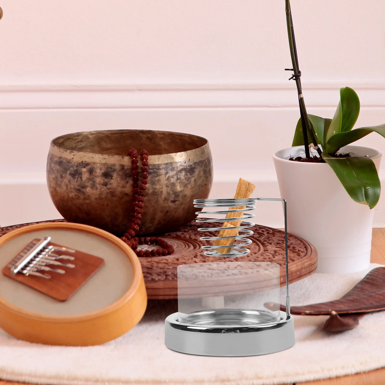 

Wooden Sage Holder Incense Burner Flat Base Portable Smudging Stick Burner Decorative Tray for Home Desktop Aromatherapy