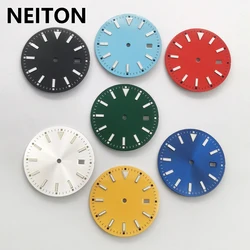 NEITON sterile 33.5mm watch dial Blue green luminous dial fit NH35 movement