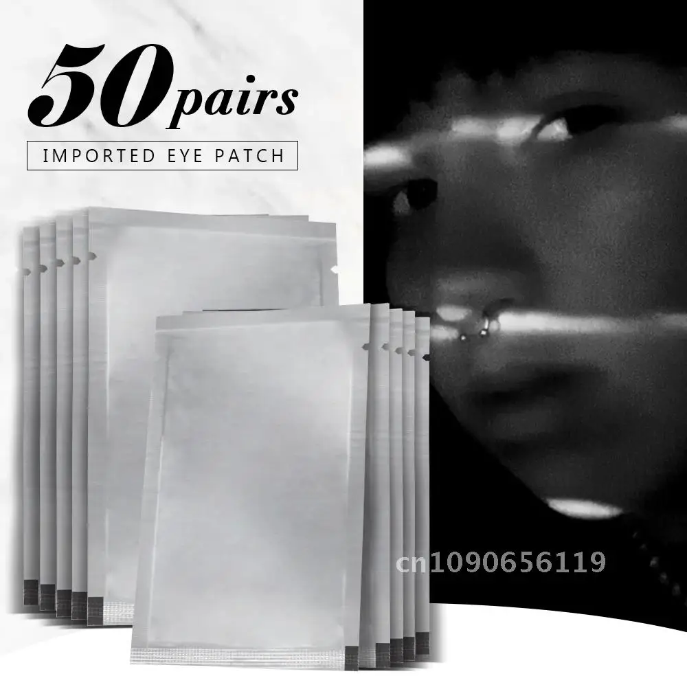 50pairs Eyelash Pads Grafted Lash Hydrogels Gel Patches Under Eye Pads for Eyelash Extension Tips Sticker Moisture