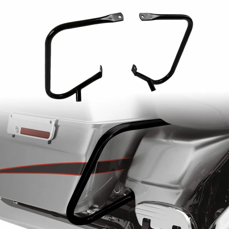 Motorcycle Saddlebag Bags Guard Bracket For Harley Davidson Touring Models Electra Street Glide Road King 1997-2013