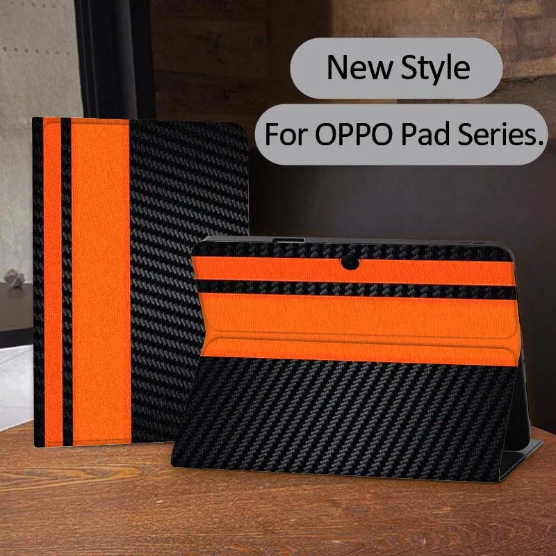 

carbon fiber illustration Tablet Case For OPPO Pad 2 3 4 11 SE X Air 2 Neo Pro 12.1 10.36 11 11.4 13.2 Inch