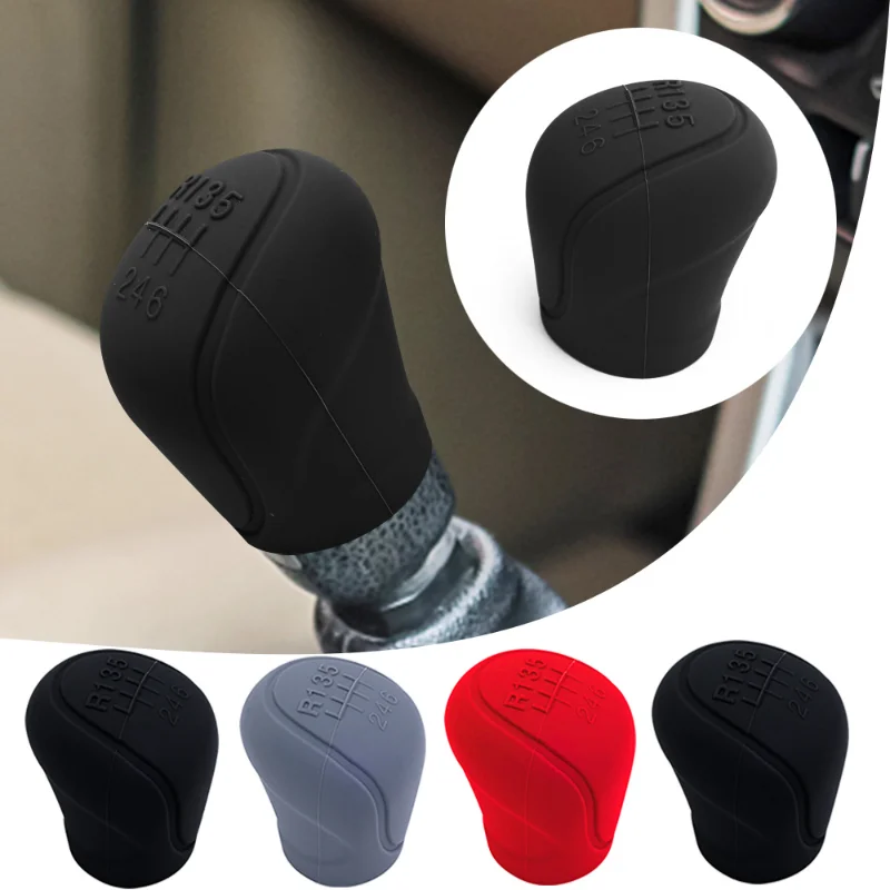 Couvercle de changement de vitesse en silicone pour voiture, poignée coordonnante, housses de protec
