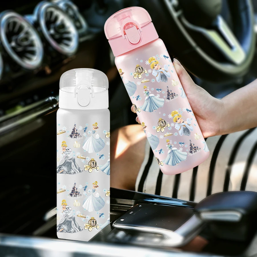 1 Stück Disney Aschenputtel/Schloss/Motiv 26 Unzen Kunststoff-Wasserflasche Sportbecher als Geburtstags-/Schulgeschenk