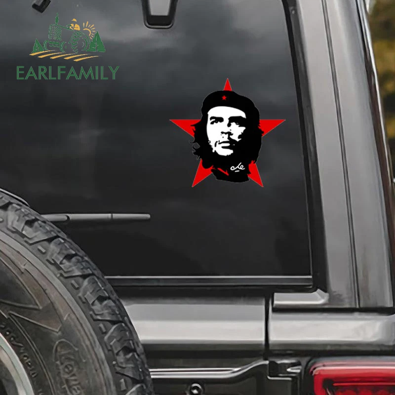 EARLFAMILY 13cm  for Che Guevara Warning Vinyl Car Stickers Occlusion Scratch Decal Refrigerator Laptop RV Motorcycle Decoration