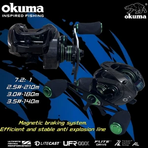 Okuma Light Fishing Spool, Tropffaserfaser, 5 + 1 Lager, 7,2: 1 Metalldrahtglas, Karpfenfischereiköderrad 6 Hauptlager von Molinetenverkäufen - №4