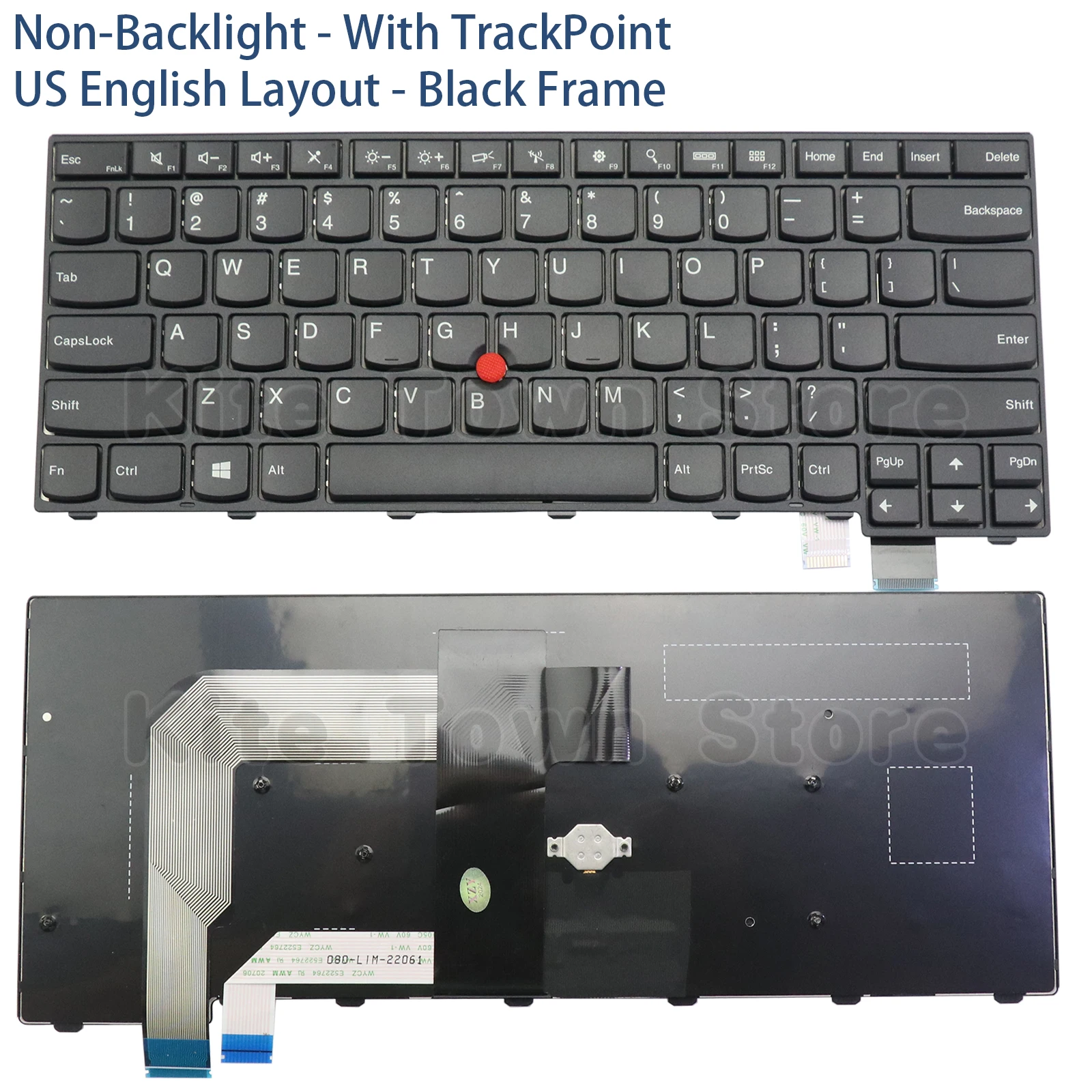 

Новая клавиатура для ноутбука с американской раскладкой без подсветки для Lenovo ThinkPad T460s T470s с TrackPoint