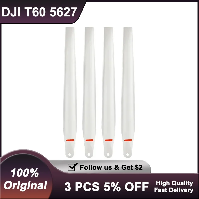 

DJI T60 5627 White 6-Blade Propellers High-Temp Resistant UV-Proof Rotors for Agricultural Drones (Pair CW/CCW)