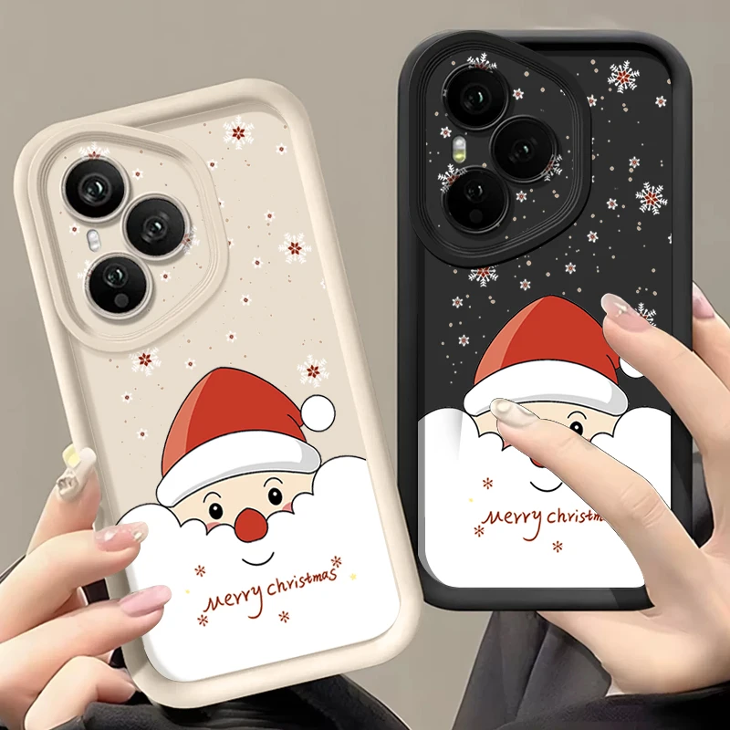 Cartoon Santa Claus TPU Phone Case For Honor 400 200 Pro Magic7 Lite X8c X9c Smart X6a X6b X6c Shockproof Soft Silicone Cover