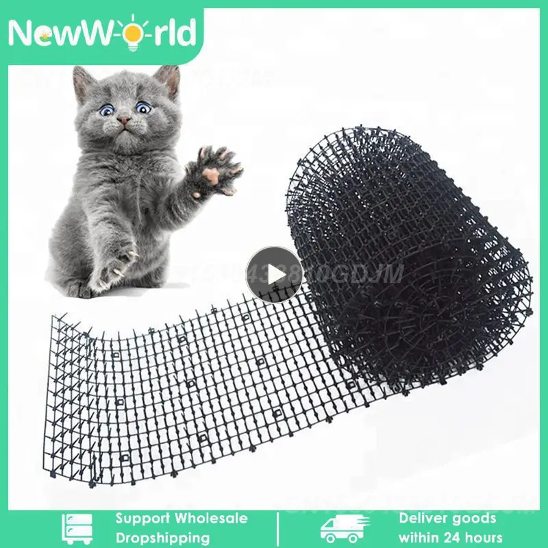 Garden Cat Scat Mats Repellent Mat Safety Trees Skewer Prickle Strips Spikes Prevent Dog Cat Mesh Plastic Spike Pet Products