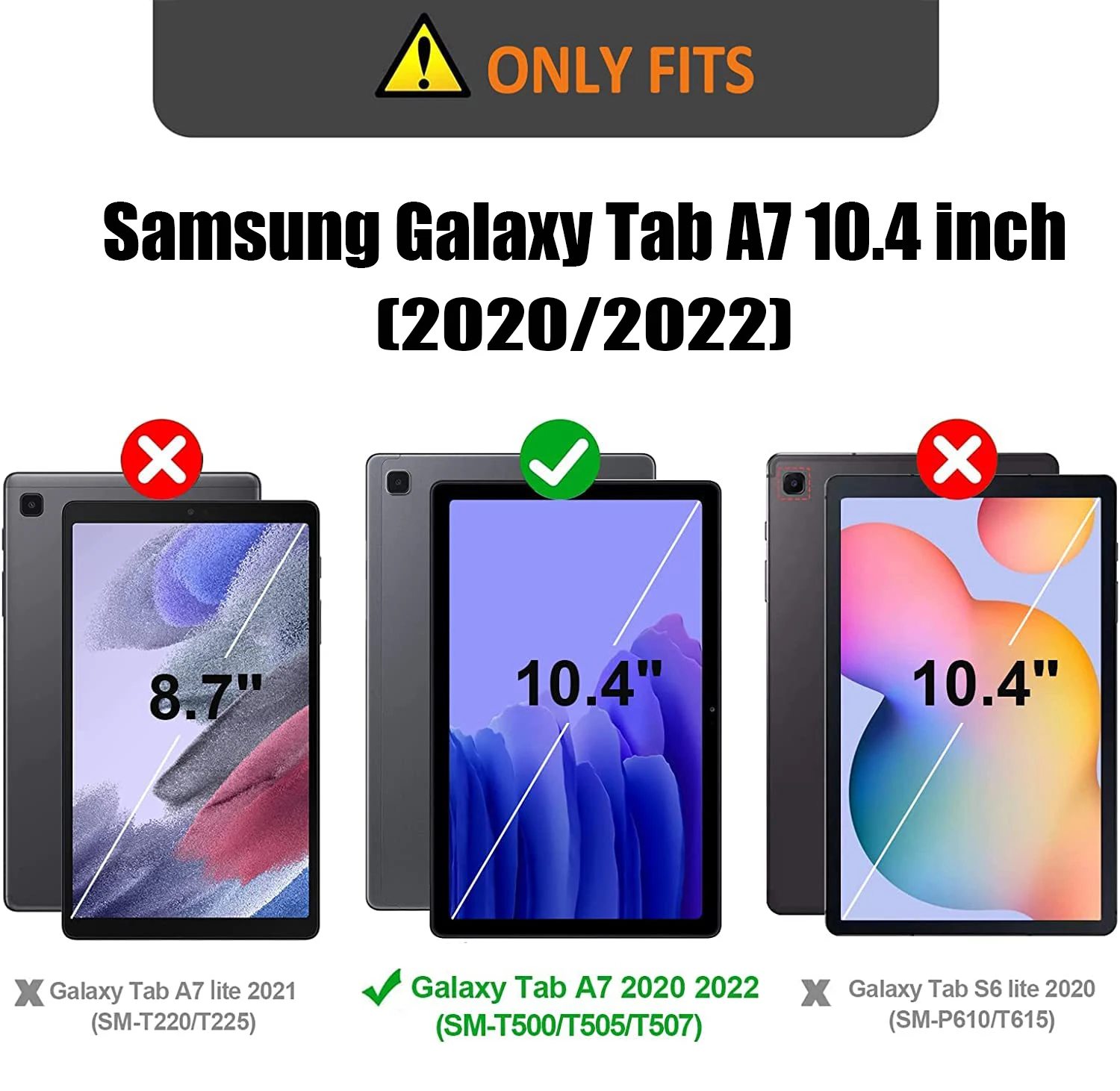 Pokrowiec obrotowy na Samsung Galaxy Tab A7 10.4 cal SM-T500/T505/T507/T509 2022 2020 Release funkcja stojaka na Tablet