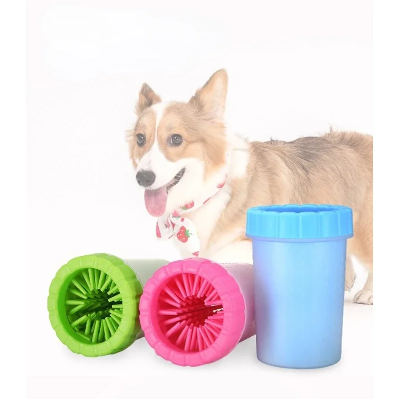 Pet Foot Washing Cup Dog Bath Magic Pet Beauty Cleaning Wipe free Automatic Foot Portable Cat Dirty Paw Cleaning Wash Brush Cup