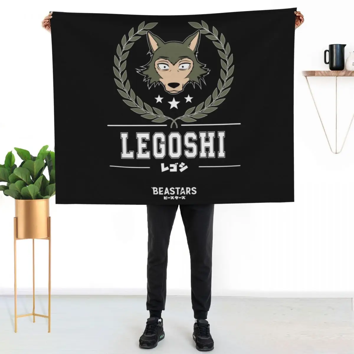 

BEASTARS: TEAM LEGOSHI Throw Blanket Men's Soft Warm Throw Blanket for Couch