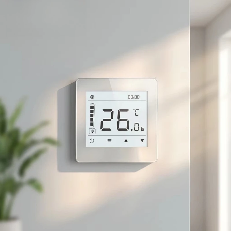 Smart touch screen thermostat, wall-mounted energy-saving, for schools
