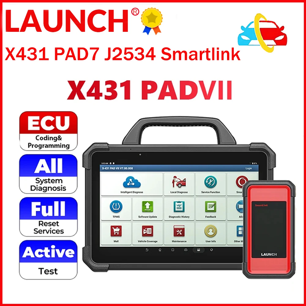 2024 LAUNCH X431 PAD 7 VII PAD7 PADVII Car Diagnostic Tools J2534 Smartlink Automotive Scanner Auto Diagnost Online Programming