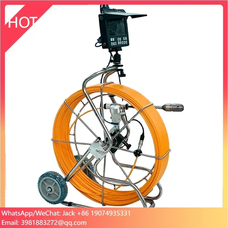 Rotating Pipe Inspection Camera 100M with HDDVR Sewer Drainage Industrial Endoscope Camera