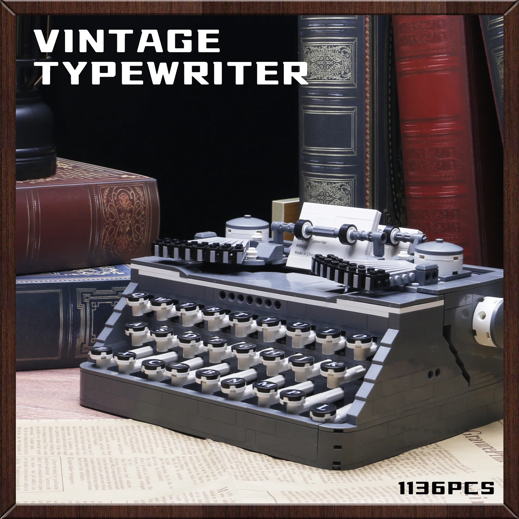 1136PCS Creative Classic Typewriter Building Blocks 21327 Idea Series Vintage Marking Machine Bricks Toys Gifts For Children Kid