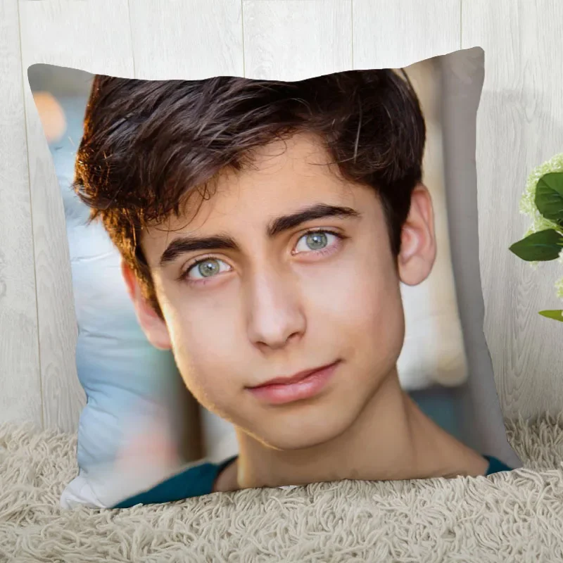 Custom Aidan Gallagher Square Pillowcase Custom Zippered Pillow Cover Case 45x45cm(One Side) 12.24