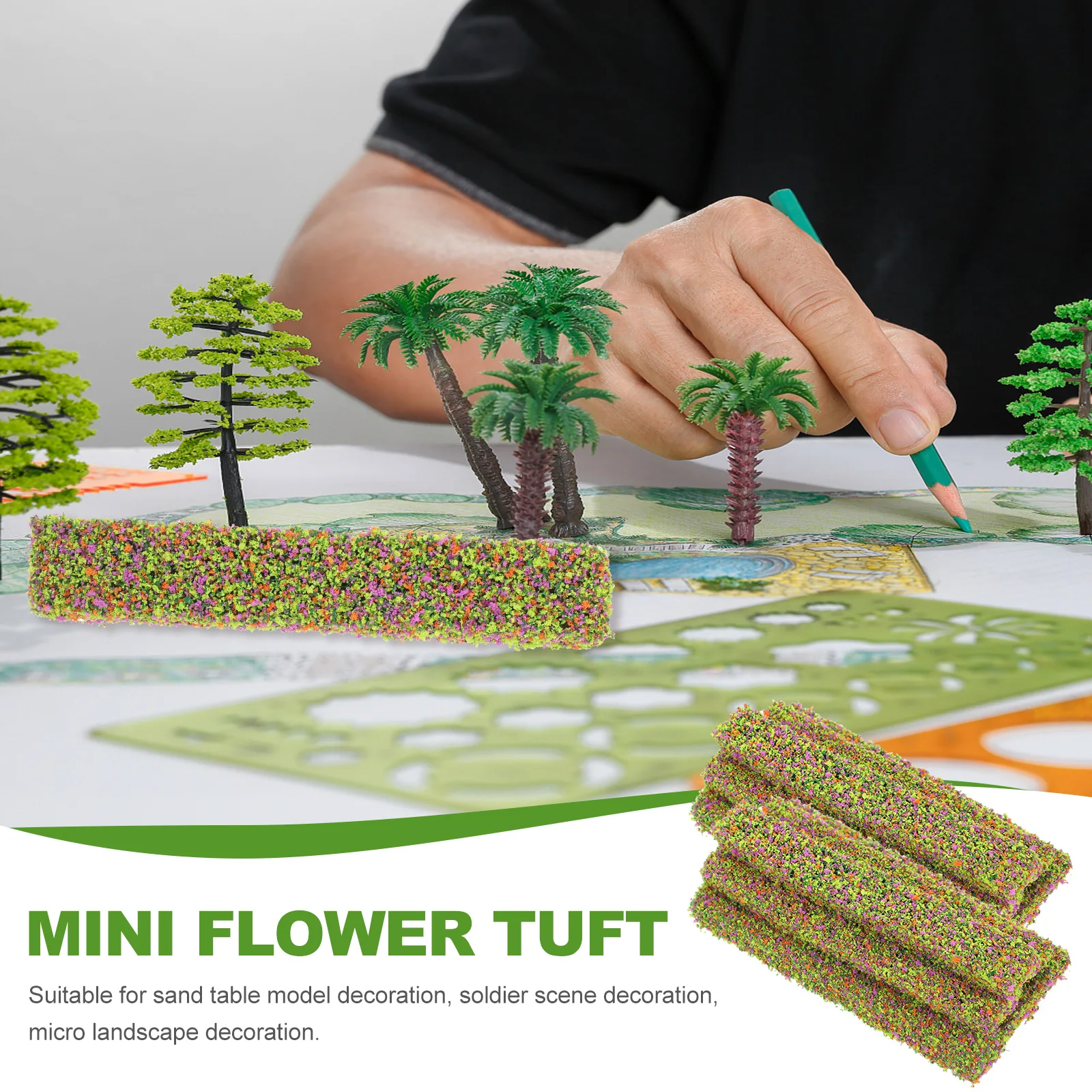 

20 шт., мини-цветочный куст, модель, украшение для травы, искусственная трава, кластерная сцена, губка, пейзаж, миниатюрное пейзажное украшение