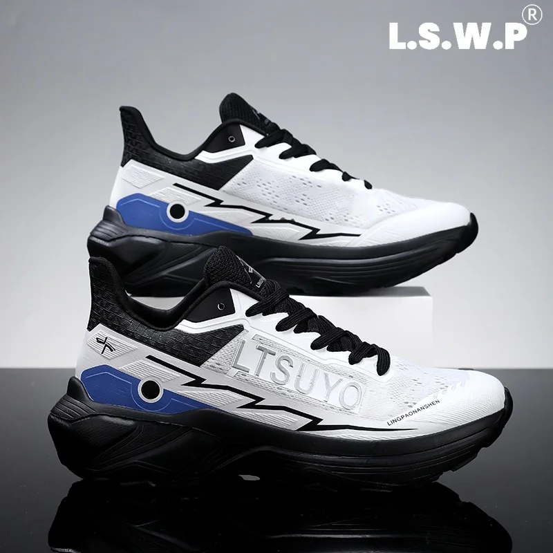 Men's Running Shoes, High-Rebound Cushioning Technology, Autumn and Winter Sports Shoes, Lightweight Non-Slip Sneakers for Running, Walking, and Training