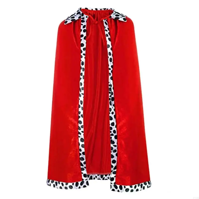 P8DB Kids Halloween König Cloak Kostüm King Robe Cloak Cape und Königskronen