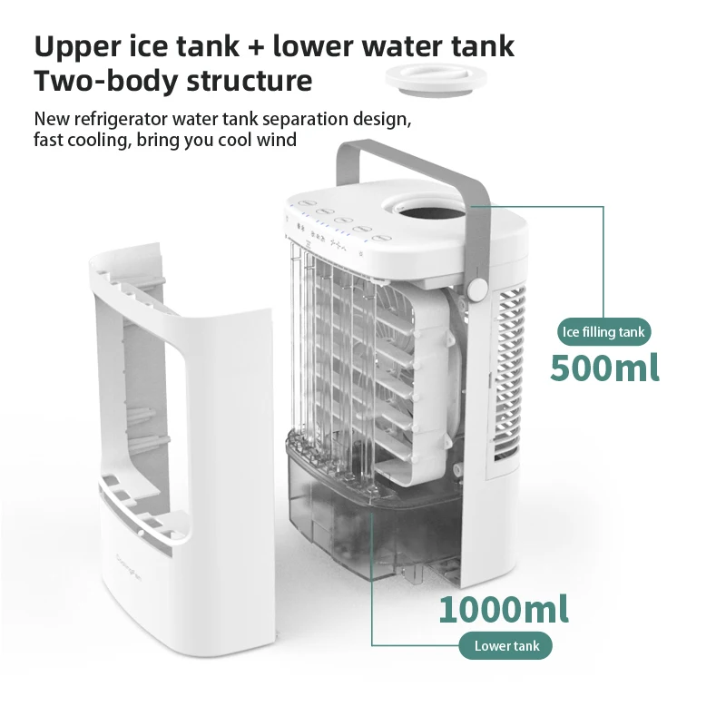 Ventilatore portatile Mini aria condizionata ventilatore elettrico USB Desktop Spray refrigerazione umidificazione condizionatori d'aria per la stanza