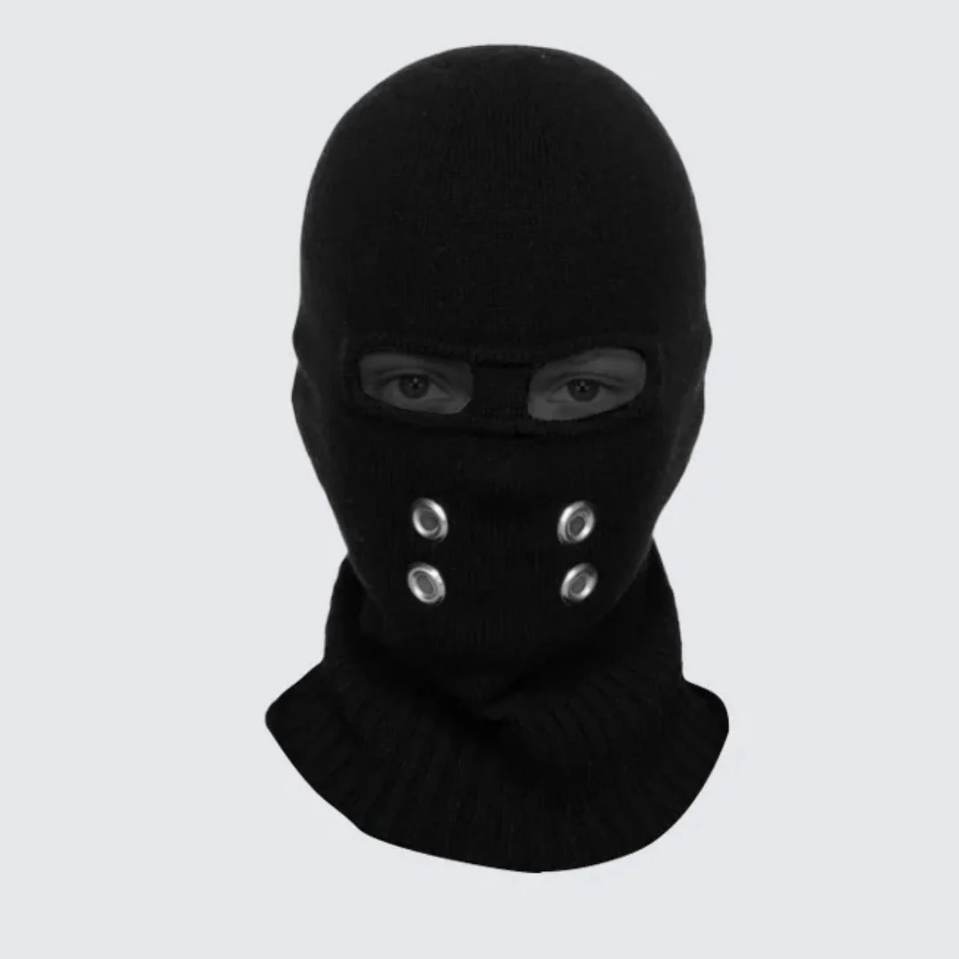 العصرية الشرير الصخرة محبوك قناع بالاكلافا للرجال والنساء Y2K الهيب هوب نمط قبعة صغيرة دافئة