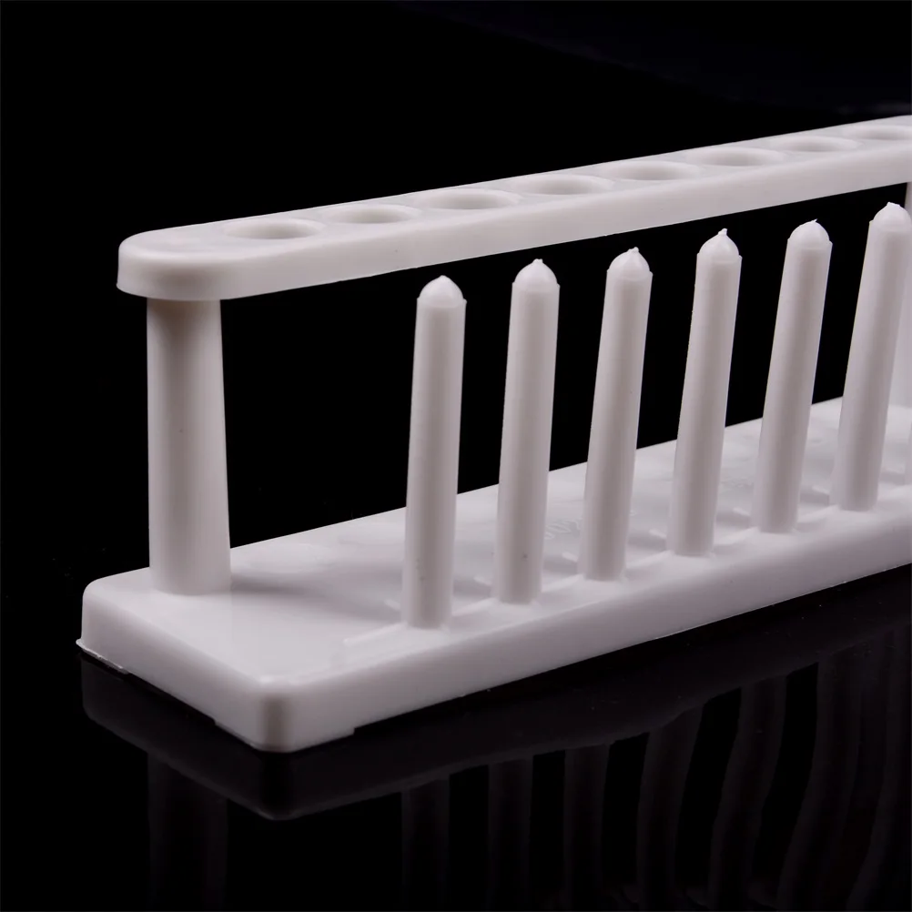 1PC White 8Holes Plastic Test Tube Rack Testing Tubes Holder Storage Stand Lab Supplies