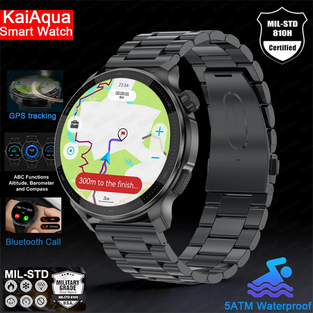 

2025 New GPS SmartWatch Offline Maps 4GB Memory Video Player Military Sports Smart bracelet Men 5ATM Waterproof Sapphire Watch