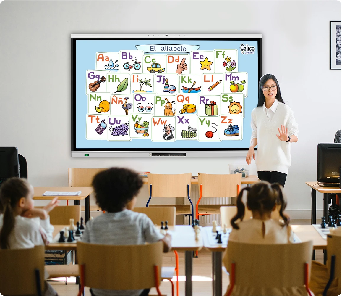 Quadro negro eletrônico interativo de sala de aula inteligente de 65 polegadas para ensino escolar