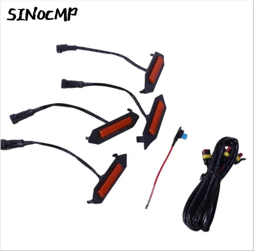 

4 Pcs Bumper LED Grille Lights Kit Amber Light For Toyota Tacoma TRD 2024 Series ABS plastic New Automotive Parts