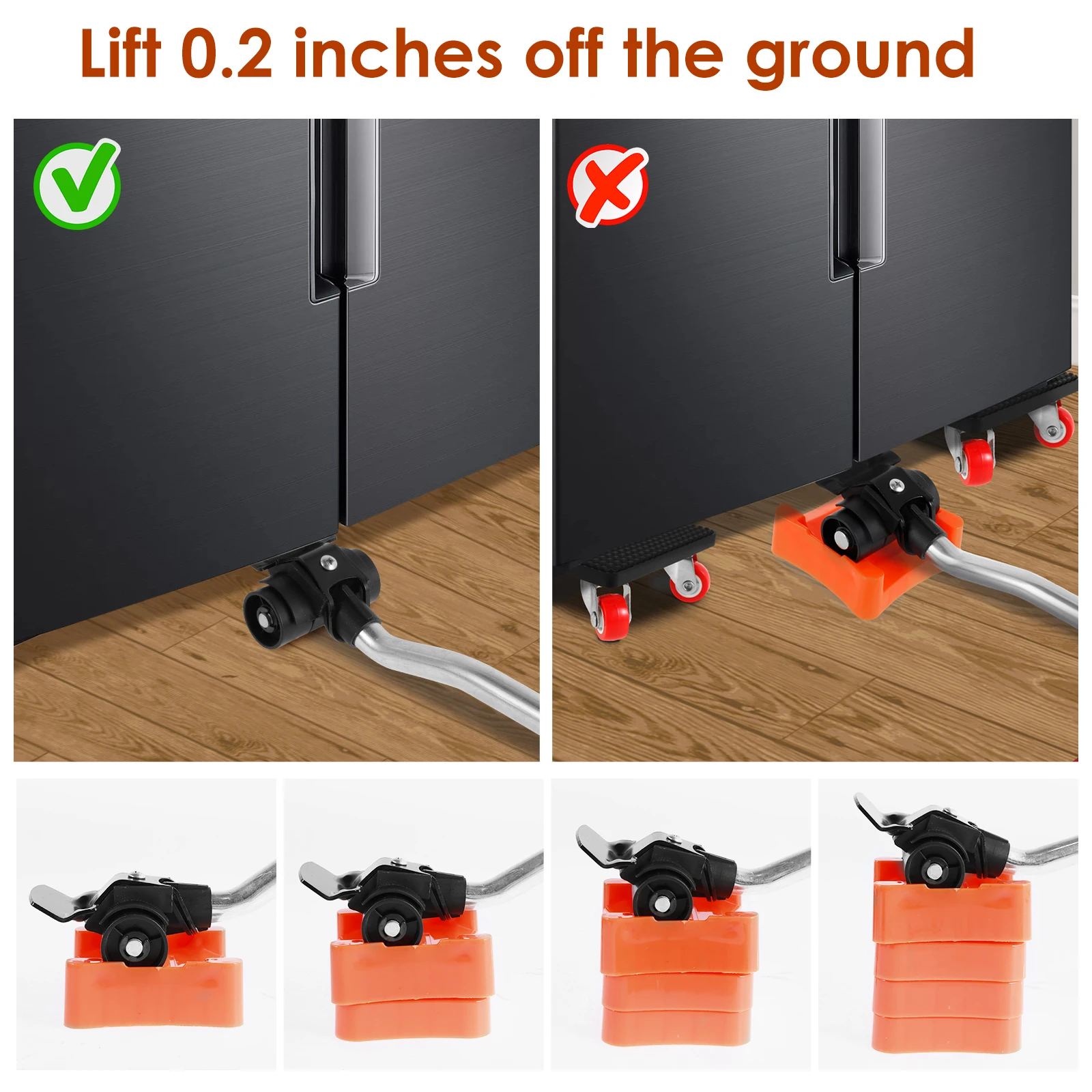 Furniture lifter Mover Tool Set Heavy Duty Furniture Transport Shifter 360° Lifting Moving Furniture Helper For  Washing Refrige